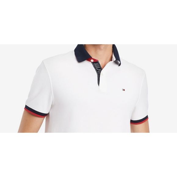 Tommy Hilfiger Men's Kemp Custom Fit Polo White Size Medium - Picture 2 of 4